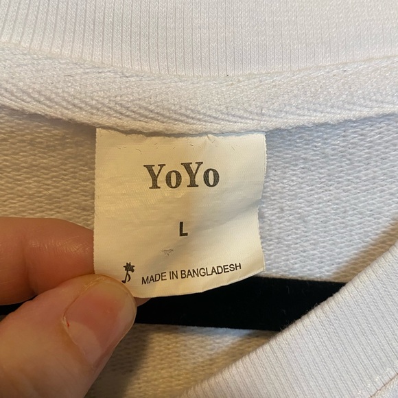 White and Black Women's Sweatshirt - Picture 4 of 4